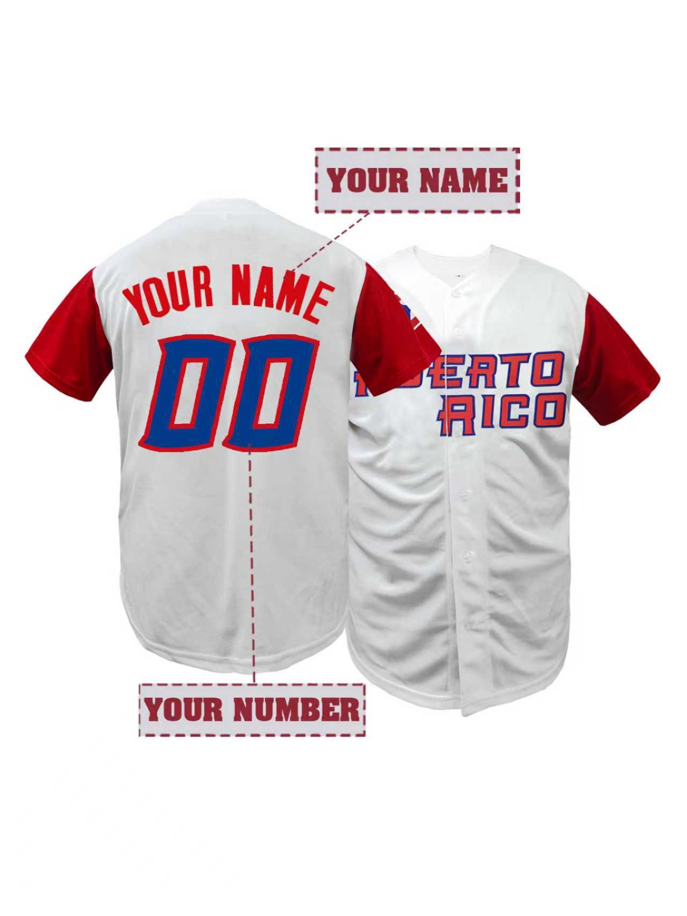 Sports Equipment Jersey - Maglia da baseball personalizzata da uomo