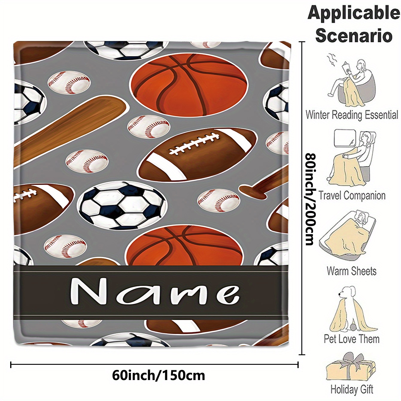 1 Coperta sportiva con nome pe - Sports Equipment With Names recensione e prezzo